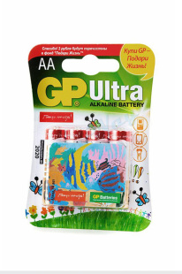 Батарейка GP Ultra LR6 и магнит "Подари Жизнь" 1 шт.