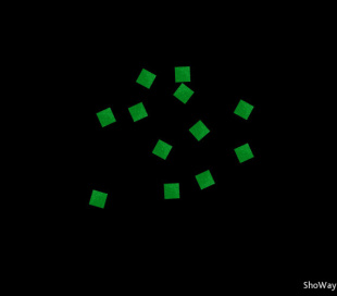 Конфетти бумажное 6x6мм темно-зеленое 1кг