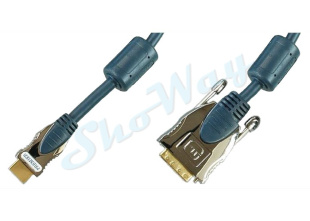 Кабель цифровой Metal Gold HDMI "папа" - DVI-D "папа" 7 м D8мм