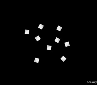 Конфетти бумажное 6x6мм белое 1кг