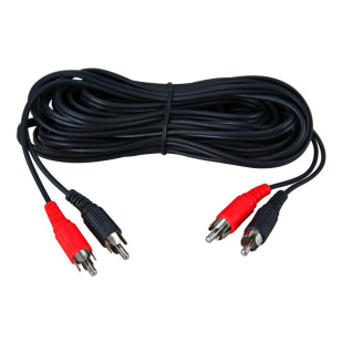 Шнур 2 RCA - 2 RCA, 7 м, черный
