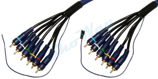 Кабель Plastic Gold 6xRCA "папа" - 6xRCA "папа" 5 м D12+2
