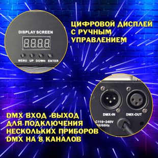 Лазерная проектор 6EYES с узорами RGB "PartyMaker" 36вт