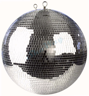 Зеркальный диско шар PartyMaker  диаметр 50 см серебро