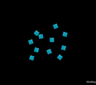 Конфетти бумажное 6x6мм голубое 1кг