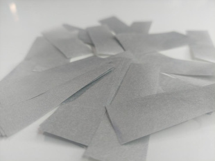 Конфетти бумажное 17x55мм серебро 1 кг