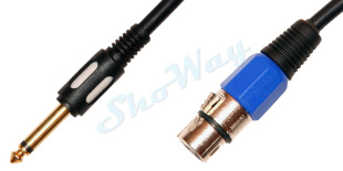 Кабель микрофонный Plastic Gold 6.3 mono Jack "папа"- XLR "мама" 10 м