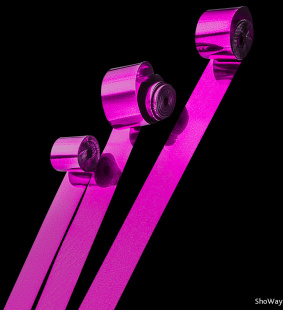 Серпантин металлизированный 2см*10м розовый