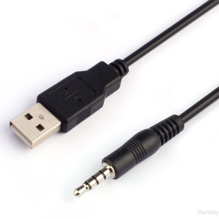 Кабель USB А "папа" - 3.5мм, 1 м