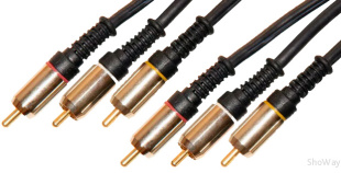 Кабель Metal Gold 3xRCA "папа" - 3xRCA "папа" 1.5 м