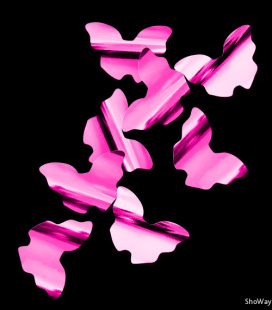 Конфетти металлизированное бабочки 4,1см розовые 1кг