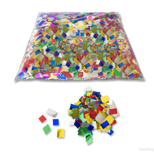 Конфетти металлизированное 6x6мм разноцветное 1кг