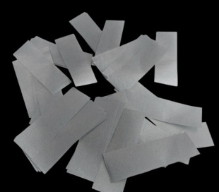 Конфетти бумажное 17x55мм серебро 1 кг