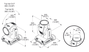 Вращающаяся голова Clay Paky Sharpy Wash 330