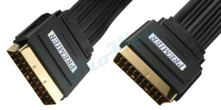Кабель аудио видео Plastic Gold SCART "папа" - SCART "папа" шлейф 1.5 м