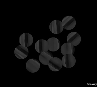 Конфетти металлизированное круги 1,5см черные 1кг