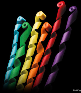 Серпантин бумажный разноцветный 2см*10м