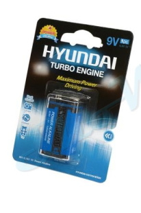 Батарейка HYUNDAI POWER ALKALINE 6LR61 1 шт.