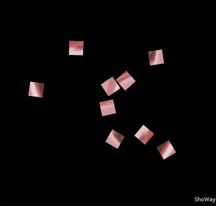 Конфетти металлизированное 6x6мм розовое золото 1кг