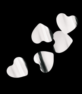 Конфетти металлизированное сердца 4см серебро 50гр