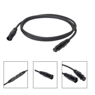 Кабель DMX 512 с разъемами XLR 3pin "папа" - XLR 3pin "мама" 10 метров