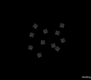 Конфетти бумажное 6x6мм черное 1кг