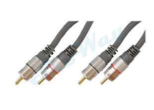 Кабель аудио Xtra Home Theatre 2xRCA "папа" - 2xRCA "папа" D6 0.75 м