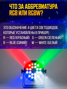 Светодиодный прожектор PartyMaker LED PAR 54x1W RGBW