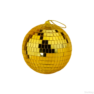 Зеркальный диско шар PartyMaker диаметр 3 см золотой