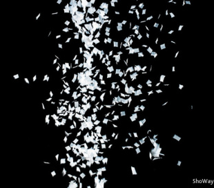 Конфетти бумажное снежные хлопья 20x20мм белое 1кг