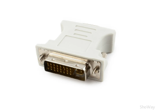 Переходник Plastic Gold DVI-D "папа" - VGA "мама"