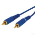 Шнур GOLD 2 RCA - 2 RCA, 1.5 м, синий