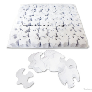 Конфетти бумажное голуби 4,1см белые 1кг