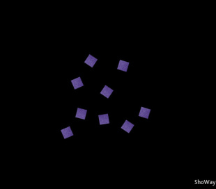 Конфетти бумажное 6x6мм фиолетовое 1кг