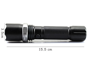 Ручной светодиодный фонарь Flashlight Black 380LM ZOOM