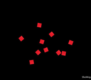 Конфетти бумажное 6x6мм красное 1кг