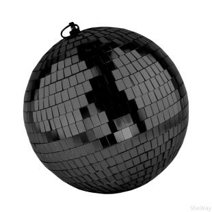 Зеркальный диско шар PartyMaker диаметр 30см черный