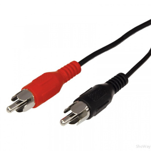 Шнур 2 RCA - 2 RCA, 1.5 м, черный