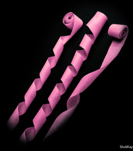 Серпантин бумажный 2,5см*20м розовый