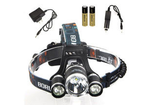 Мощный налобный фонарь Boruit RJ-3000