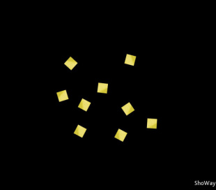 Конфетти бумажное 6x6мм желтое 1кг