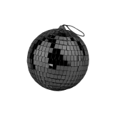 Зеркальный диско шар PartyMaker диаметр 5 см черный